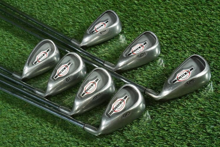 CALLAWAY BIG BERTHA 2002 IRONS SET 7pc. 5-10 IRONS & PW STEEL UNIFLEX SHAFT RH
