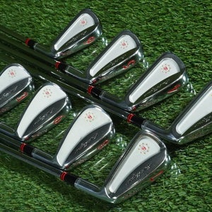 BEN HOGAN APEX FTX IRONS SET FORGED 8pc. 3-9,EW STEEL 4 STIFF FLEX RH ~ WOW!!
