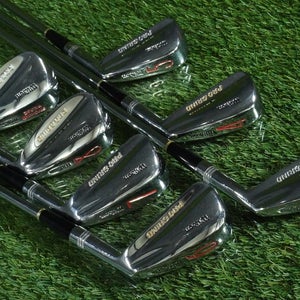 WILSON PRO GRIND IRONS SET 7pc. 3-8+PW TRUE TEMPER STEEL REGULAR FLEX RH ~ LOOK!