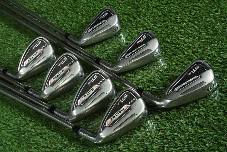 MALTBY STI OS IRONS SET PF 701+ 7pc. 6-SW TITANUIM STIFF FLEX SHAFT RH ~ LOOK!!