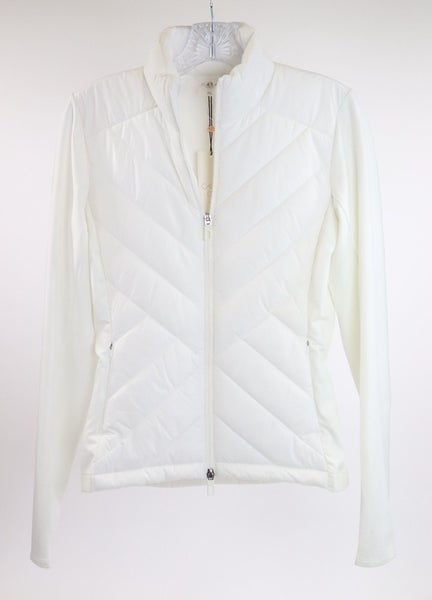 CALIA Golf Puffer Jacket Size XS Pure White Performance Full Zip