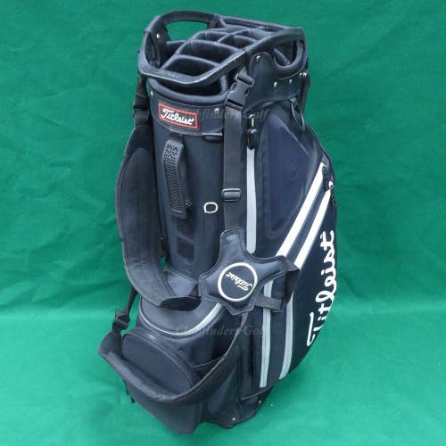 Titleist 2023 Hybrid 14 Black/Grey 14-Way Golf Stand Bag w/ Raincover