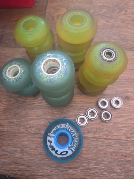 Extra wheels and nuts for youth inline hockey skates hi-lo setup (Used)