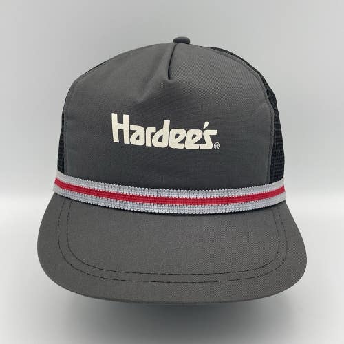 Vintage Hardees Fast Food Restaurant Employee Trucker Hat Snapback Cap 1980s