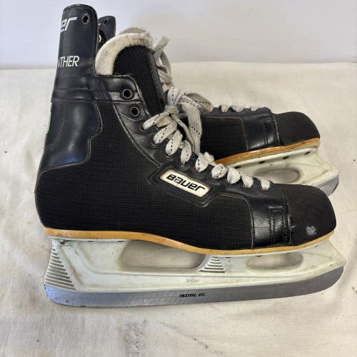 Mens Senior Size 12 Vintage Bauer Black Panther 81 Ice Hockey Skates