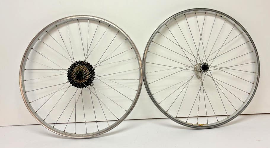 Weinmann AZAC 19 8-Speed 32-Spoke Aluminum 26" Wheelset Shimano MC18/12 Hubs