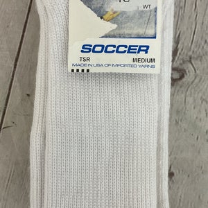 TCK 35452 Unisex Adult's Athletic Soccer Socks White Medium