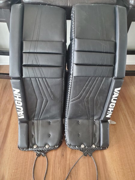 Vaughn Velocity V10 Goalie Leg Pads (Used) 28+2" junior size color black