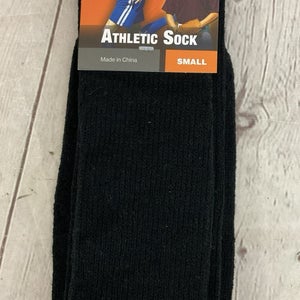 High Five 28030 Adult's Cushioned Athletic Tube Socks Black Small 18"