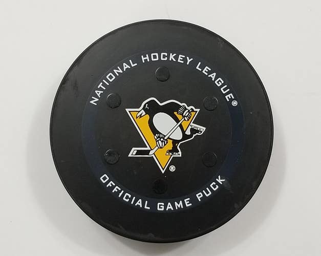 2021'22 Pittsburgh Penguins NHL Game Used Hockey Puck with Tracking Sensors