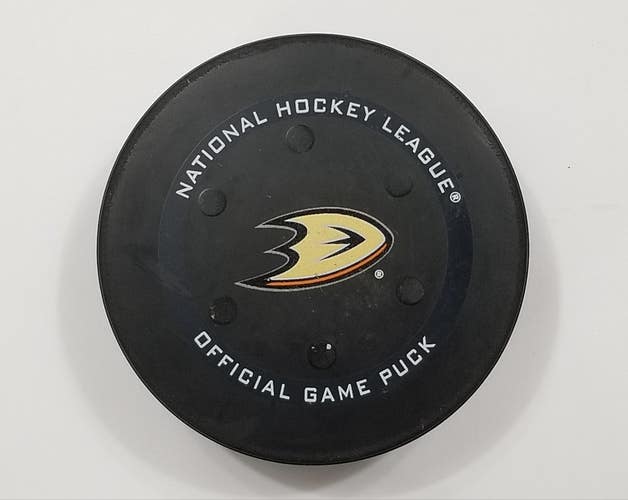 2021'22 Anaheim Ducks NHL Game Used Hockey Puck with Tracking Sensors