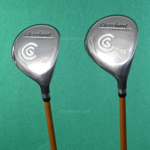 Cleveland Launcher Stainless 15 3 & 19 5 Woods Factory Graphite Stiff SET OF 2