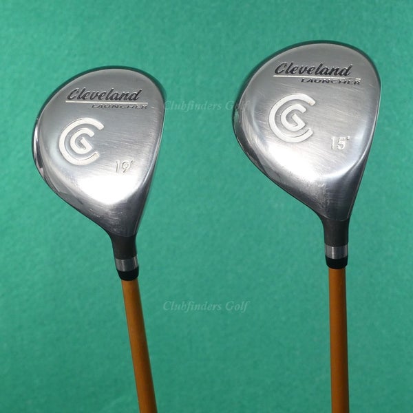 Cleveland Launcher Stainless 15 3 & 19 5 Woods Factory Graphite Stiff SET OF 2