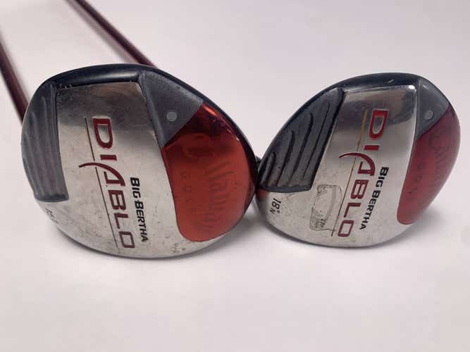 Callaway Big Bertha Diablo 3 & 5 Fairway Wood Set 15* 18* 60g Regular  RH