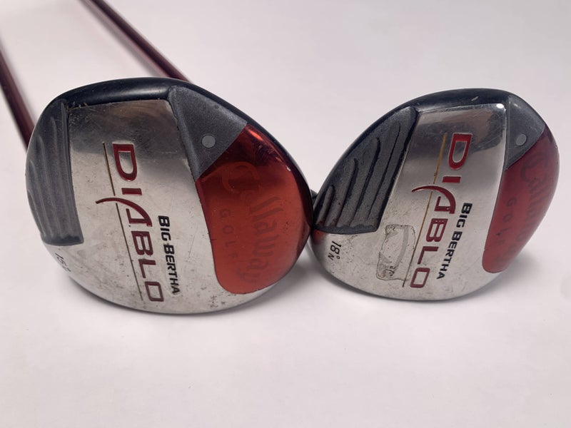 Callaway Big Bertha Diablo 3 & 5 Fairway Wood Set 15* 18* 60g Regular  RH