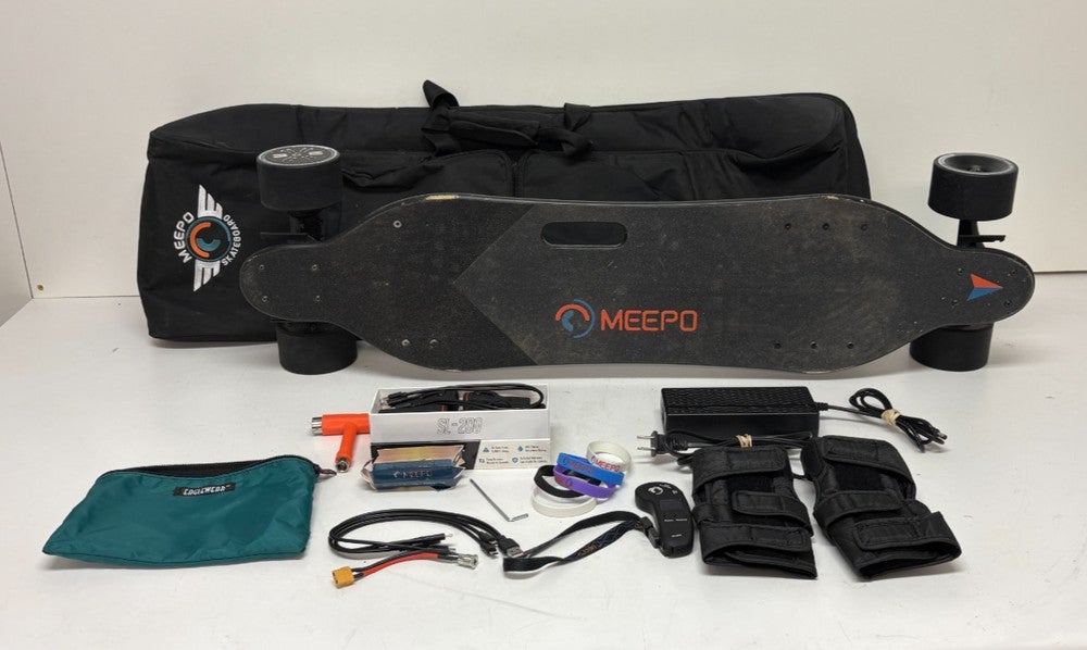 Meepo V3 ER Electric Skateboard Shredder Trucks Shred Lights Bag Wrist Guards++