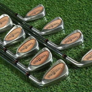 TAYLORMADE LCG BURNER IRONS SET 3-SW PRECISION RIFLE R-80 REGULAR FLEX RH~ NICE!