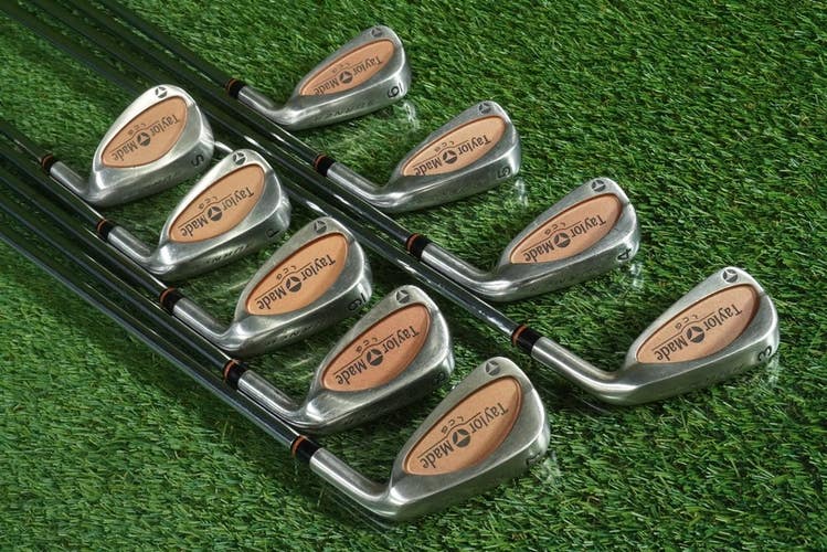TAYLORMADE LCG BURNER IRONS SET 3-SW PRECISION RIFLE R-80 REGULAR FLEX RH~ NICE!