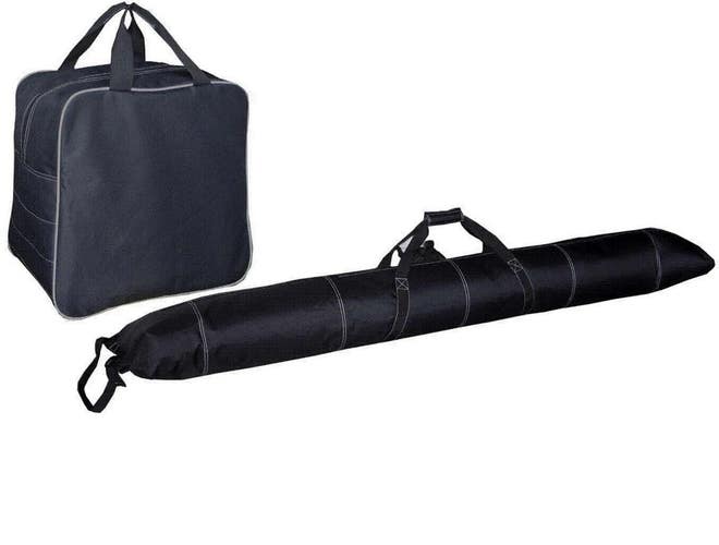 SportCaster Ski & Boot Bag | 2-Piece Combo Bag Set, Black