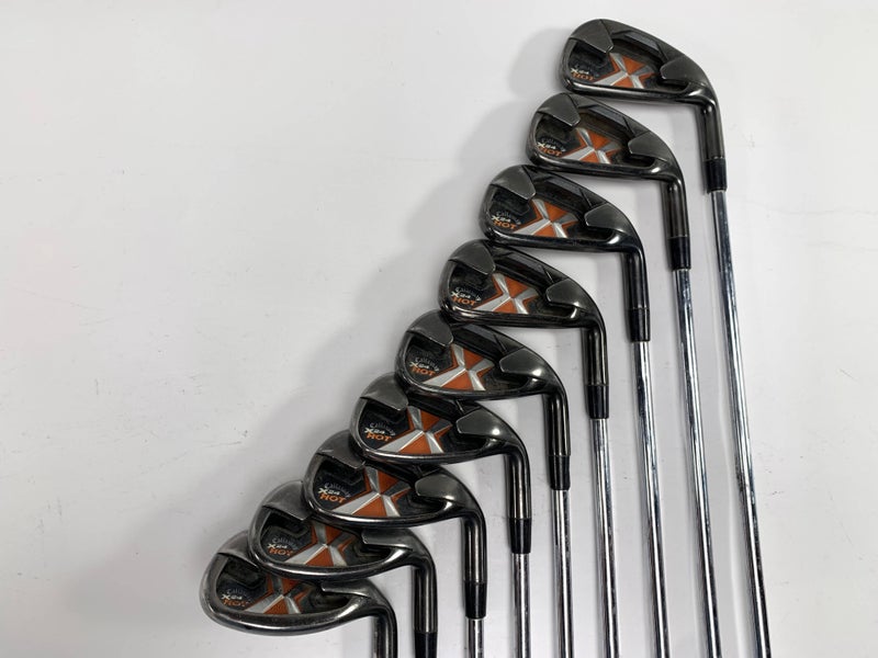 Callaway X-24 Hot Iron Set 4-PW+GW+SW Regular Steel Mens RH -1/2''