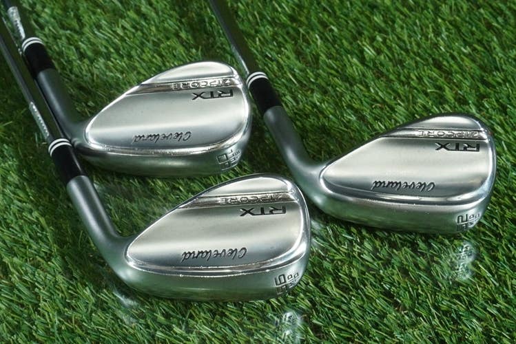 CLEVELAND RTX ZIPCORE WEDGES RH 52 10, 56 10, 60 12 FULL, TOUR ISSUE SPINNER