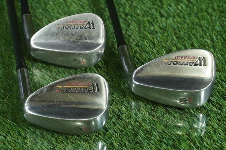 WARRIOR CUSTOM GOLF WEDGES SET GW,SW,LW GRAPHITE TOUR 3.1 REGULAR FLEX 52,56,60