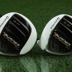 TAYLORMADE BURNER SUPERFAST 2.0 WOODS SET 3W + 5W REAX 4.8 REGULAR RH 15°,18°