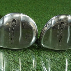 ADAMS OVATION 3 + 5 WOODS SET TIGHT LIES OFFSET  ANTI SLICE - GRAPHITE STIFF