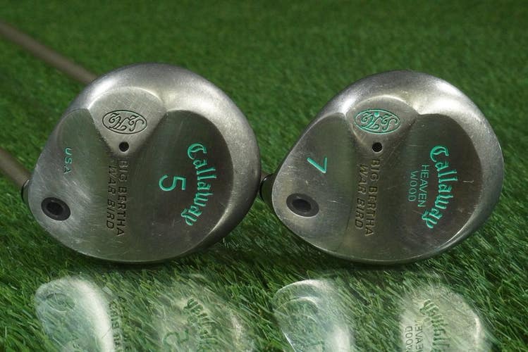 CALLAWAY BIG BERTHA WAR BIRD WOODS SET S2H2 5W,7W ALDILA WOMEN'S LADIES GEMS RH