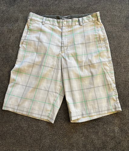 Nike Gold Shorts grey/green/white plaid