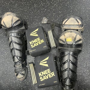 Used Easton EASTON SHIN GUARDS Catchers Leg Guards Black Junior 11849-S000032153