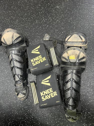 Used Easton EASTON SHIN GUARDS Catchers Leg Guards Black Junior 11849-S000032153