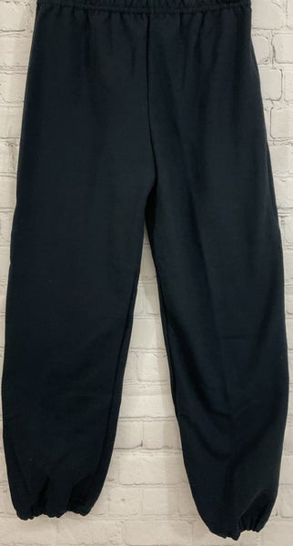 Heavy Blend Fleece Gildan Youth Sweatpants Size Medium Black Elastic Pant Cuffs