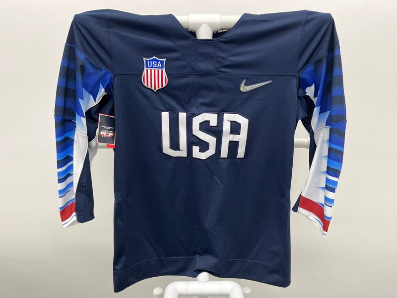 Nike Team USA 2018 Pyeongchang Olympic Hockey Jersey Navy Blue XL BNWT