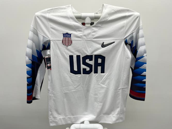 Nike Team USA 2018  Pyeongchang Olympic Hockey Jersey White XL BNWT
