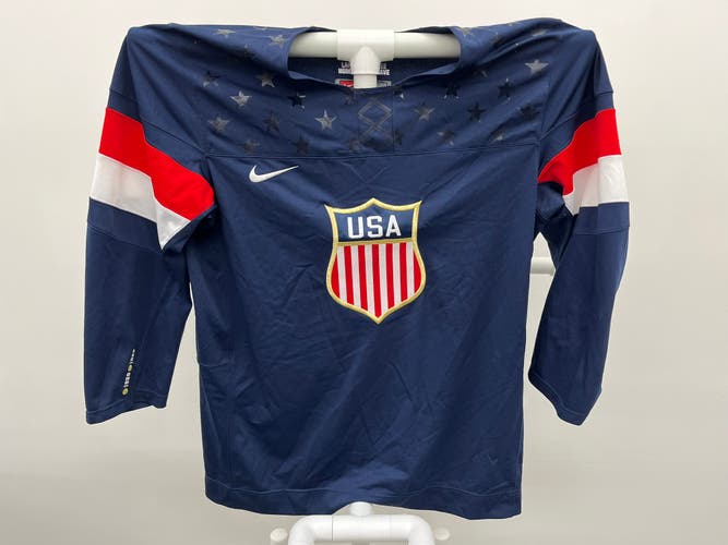 Nike Team USA 2014 Sochi Olympic Hockey Jersey Navy Blue XL