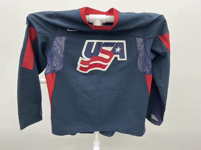 Nike Team USA 2006 Turin Olympic Hockey Jersey Navy Blue Large