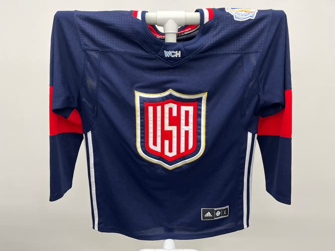Adidas Team USA 2016 World Cup of Hockey Jersey Navy Blue Large