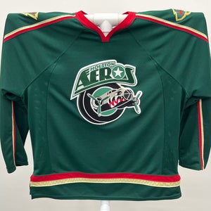 Houston Aeros AHL Vintage CCM Reebok Hockey Jersey Green Large
