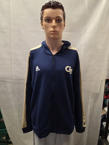 NWT Georgia Tech Yellow Jackets Adidas Full Zip Hooded Jacket XL NCAA