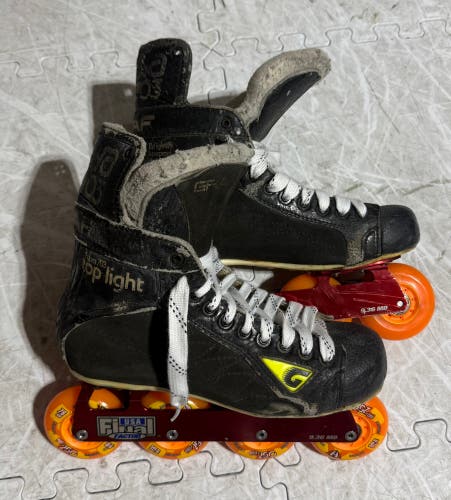 Graf Inline Roller Hockey Skates Regular Width Size 8 W/ Final Factor Chassis
