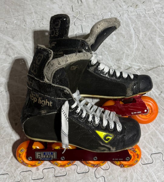 Graf Inline Roller Hockey Skates Regular Width Size 8 W/ Final Factor Chassis