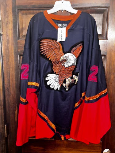 NEW CUSTOM  # 2 AMERICAN EAGLE HOCKEY JERSEY SIZE 56