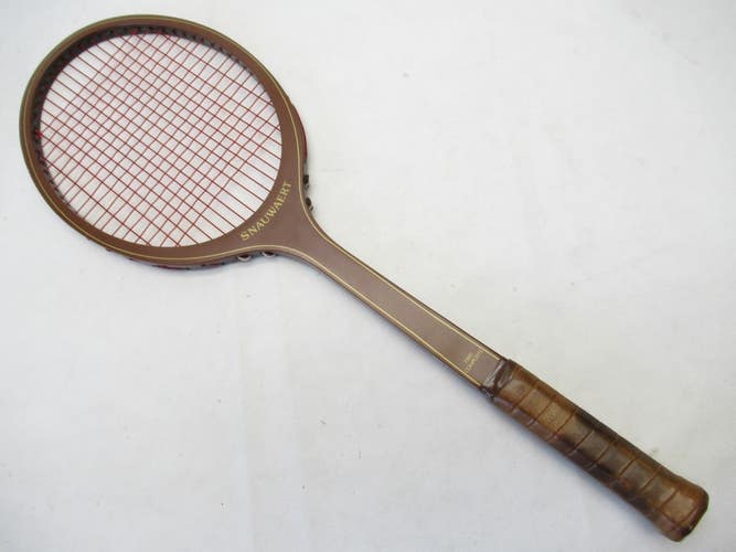 VTG SNAUWAERT "ROD LAVER FIBRE COMPOSITE MID" TENNIS RACQUET. ANTIQUE / DISPLAY