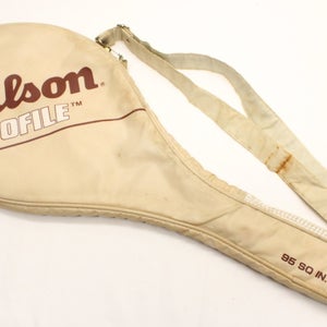 WILSON "PROFILE 95" SINGLE ZIPPERED TENNIS RACQUET COVER WITH STRAP