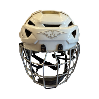 Used Mission INHALER Helmet Cage Combo White SM 10299-S000300327