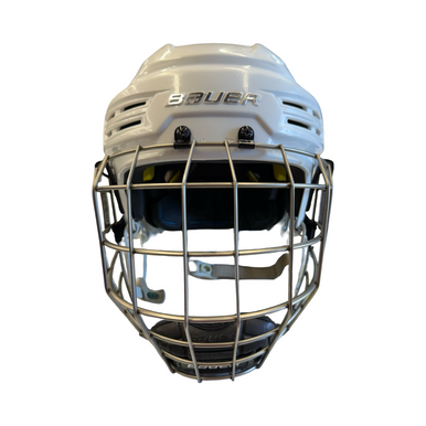 Used Bauer RE AKT 200 Helmet Cage Combo White MD 10299-S000300927