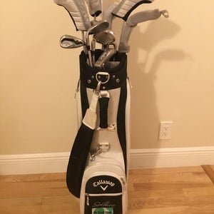 Callaway Ladies Solaire Full Set 3W,5W,7W,5H,6H,7i,9i,PW,GW,SW, Putter& Cart Bag