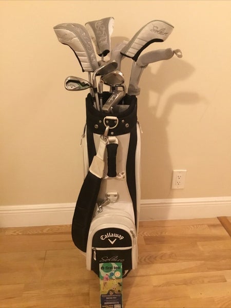 Callaway Ladies Solaire Full Set 3W,5W,7W,5H,6H,7i,9i,PW,GW,SW, Putter& Cart Bag
