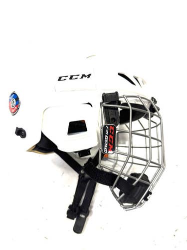 Used CCM FL3DS YOUTH Helmet Cage Combo White One Size 11860-S000298669